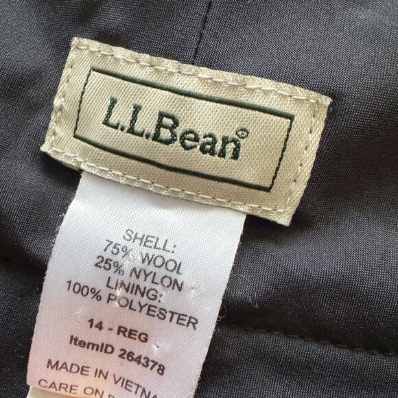 L.L. Bean tartan plaid wool blend skirt Sz 14 Purple pencil preppy academia - Picture 4 of 11